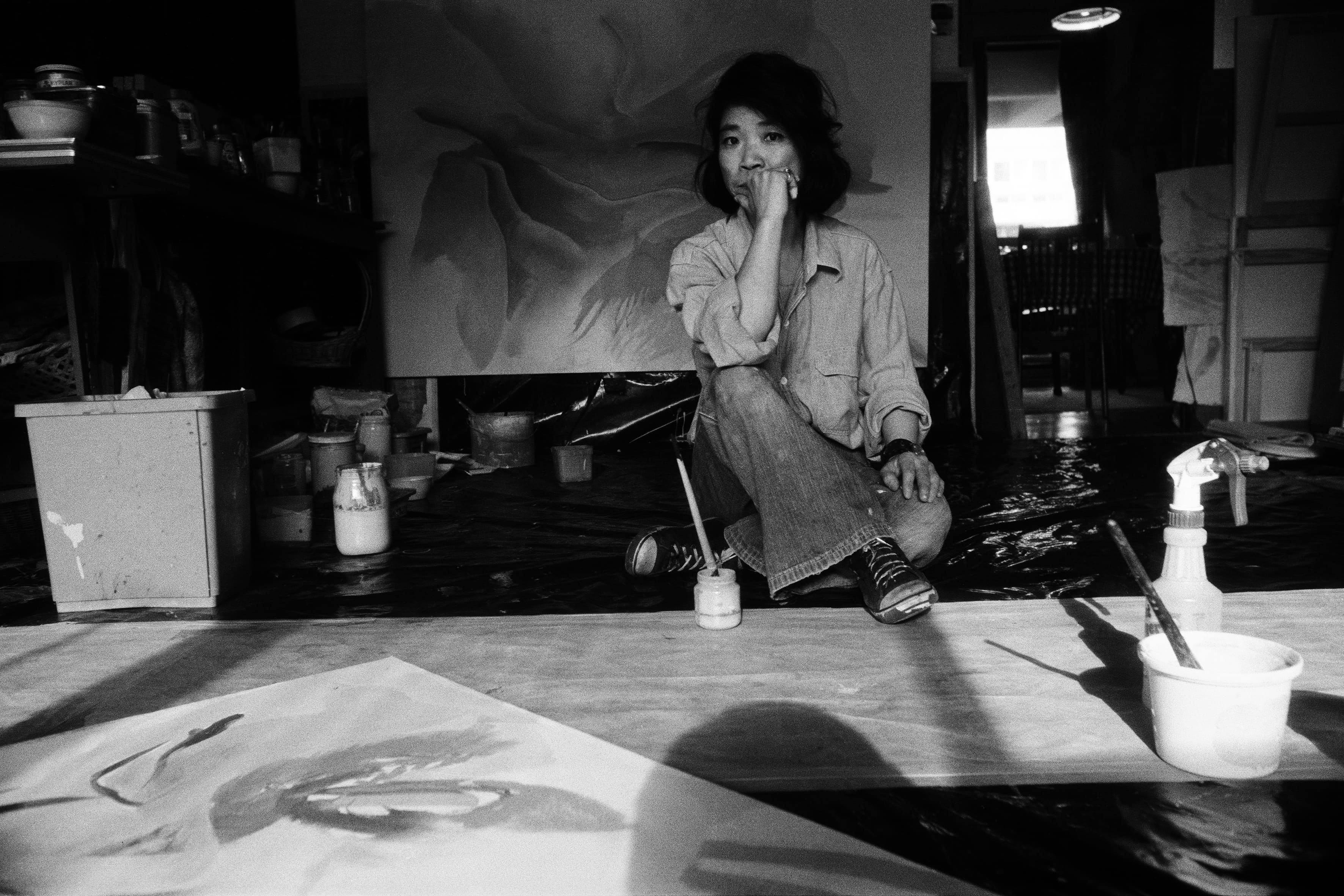 박영숙, 〈36인의 포트레이트〉연작, 〈최욱경, 화가〉, 31x45cm, 1981, 뮤지엄한미 소장